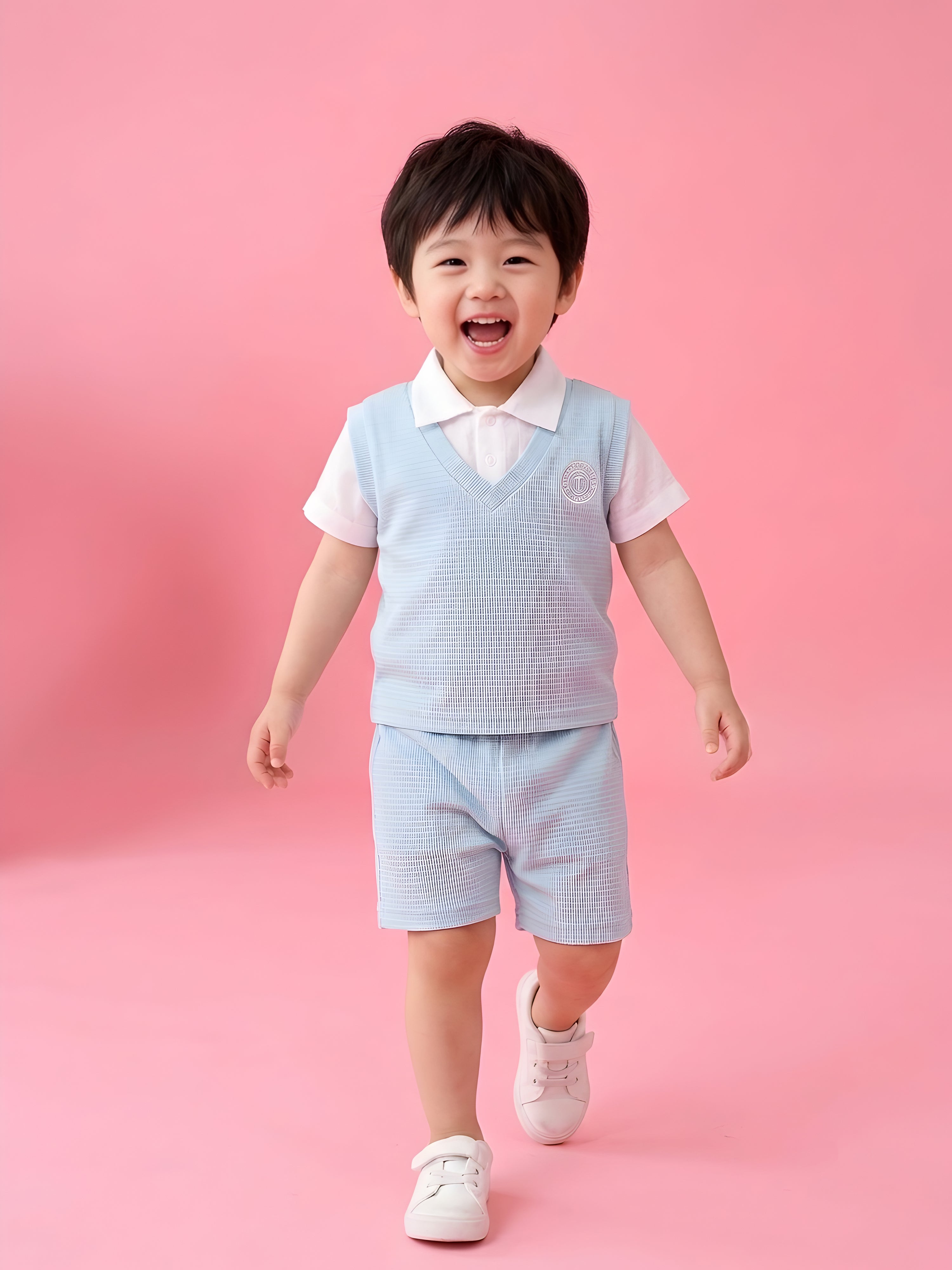 Polo Collar Stylish Summer Clothing for Boys