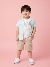 Boys Casual Layered Shirt & Shorts Set