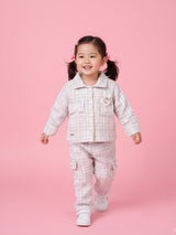 Checked Jacket & Cargo Pants Co-ord Set