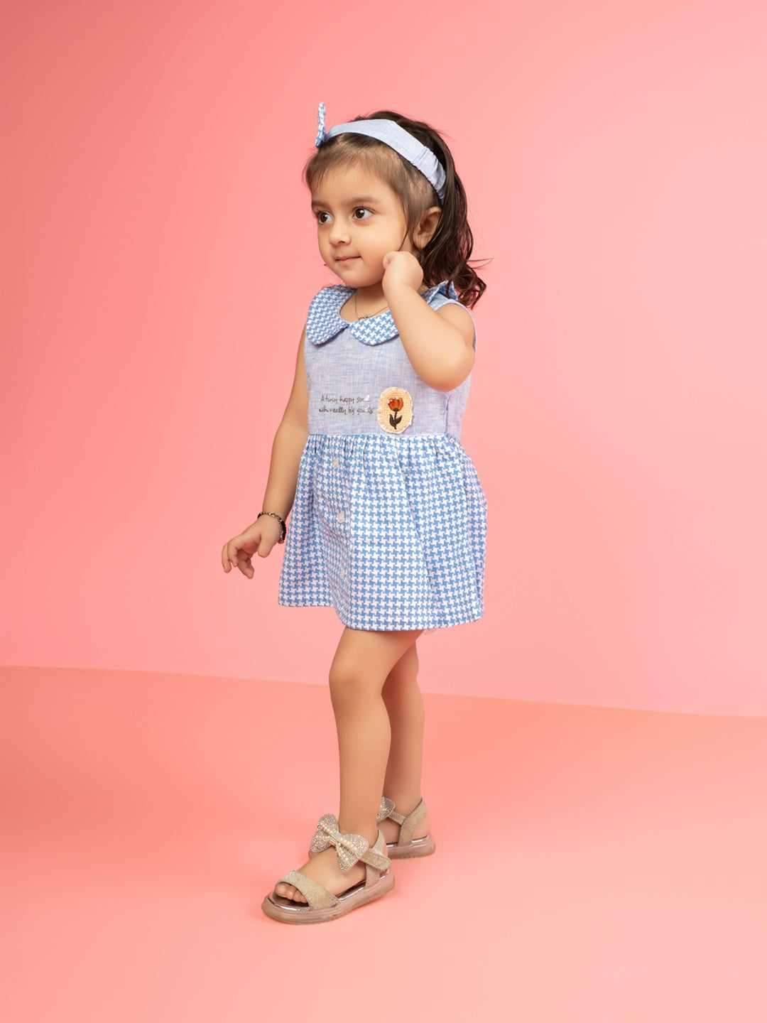 Girls  Sleeveless Checked  Frock Dresses