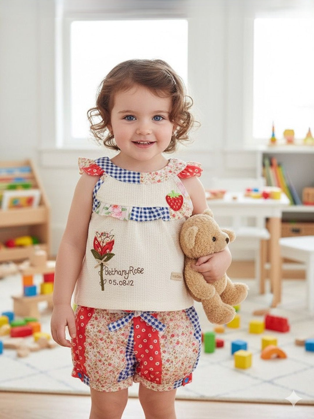 KIKO Aplic Printed Top and Shorts Set