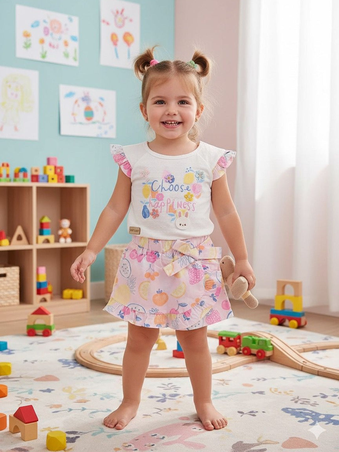 KIKO Printed Sleeveless Top and Shorts