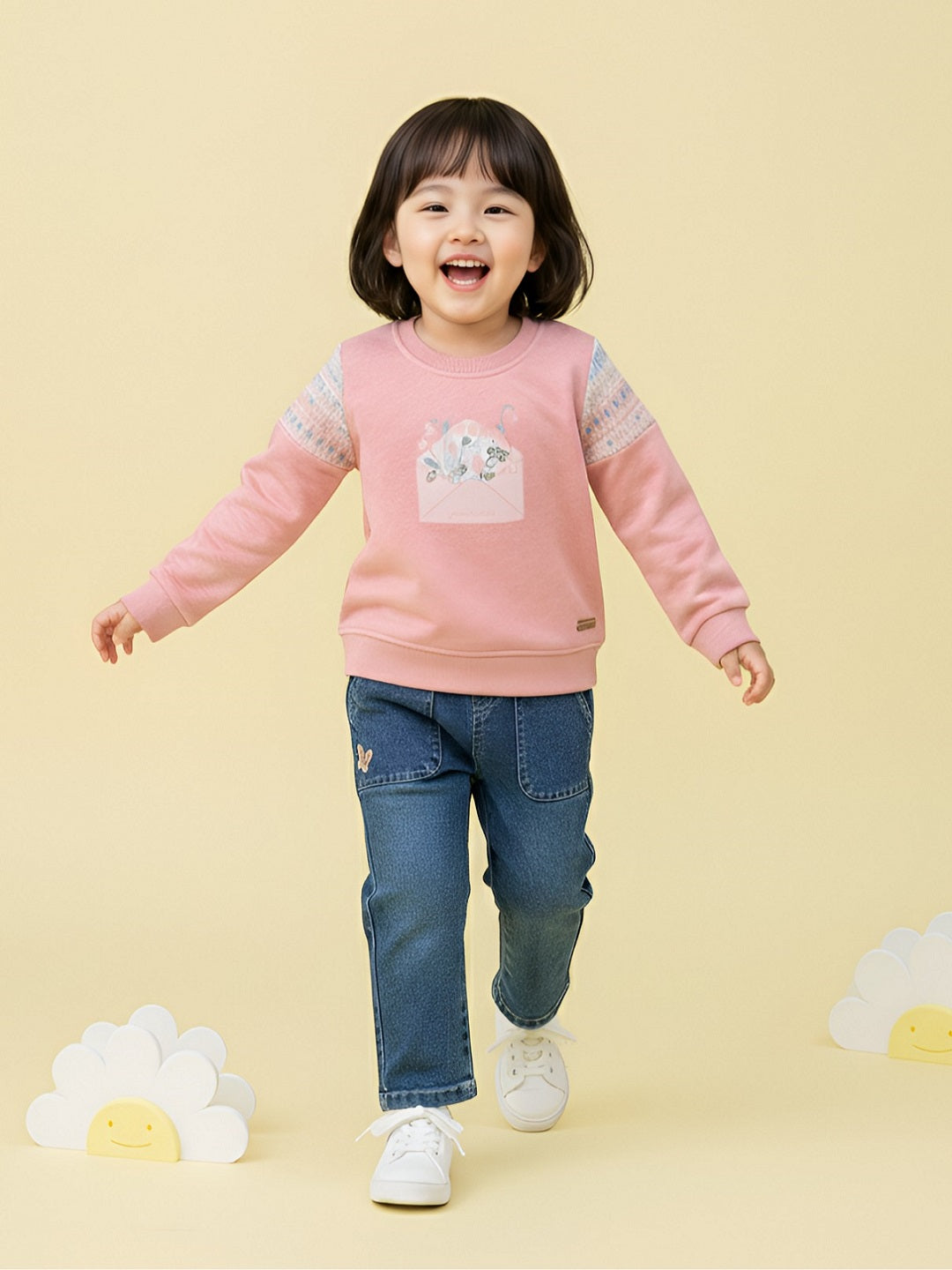 Long-Sleeve Sweat Sweaters & Denim Pant