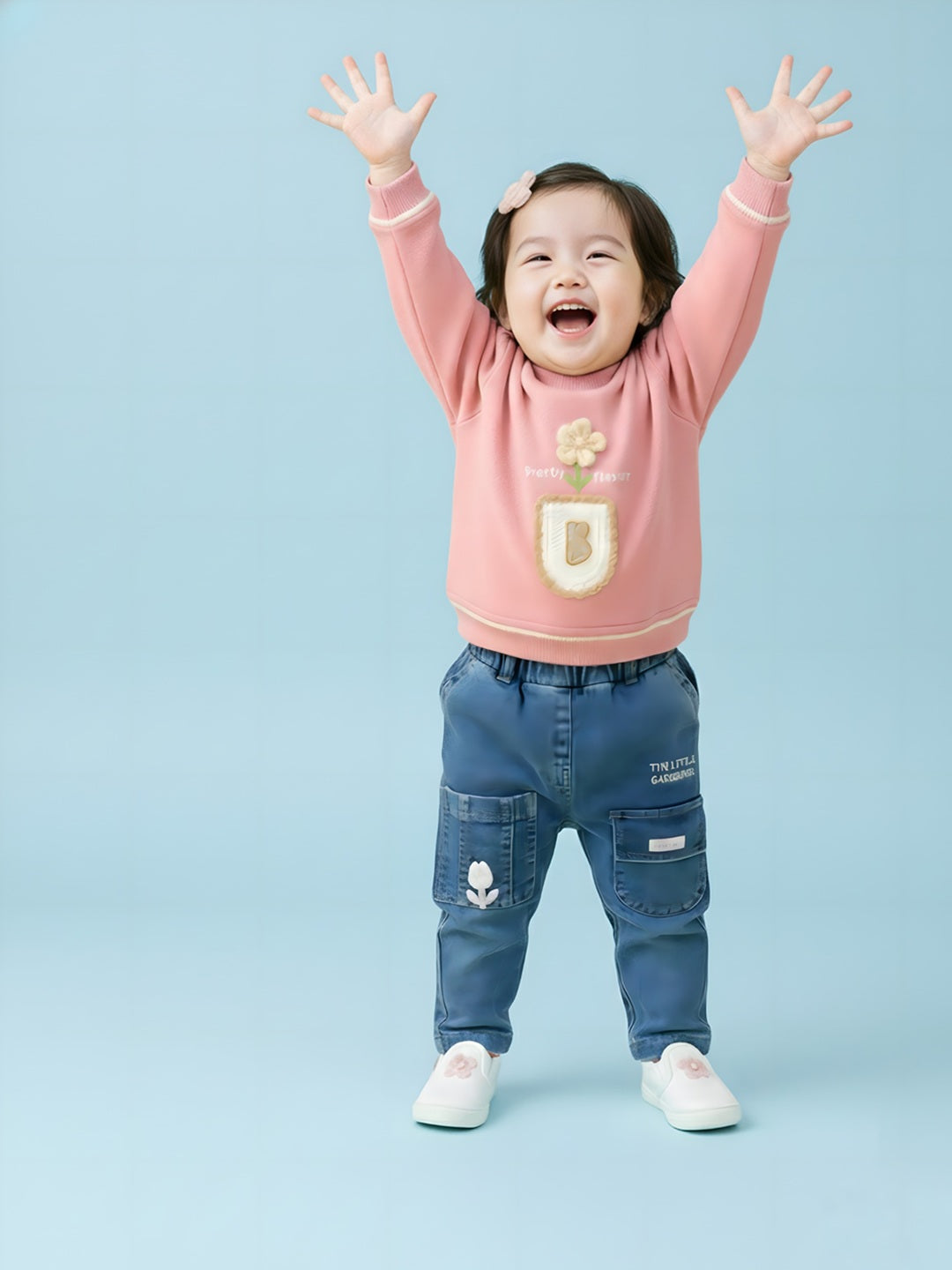 Baby Girls Full Sleeve Top & Denim Set