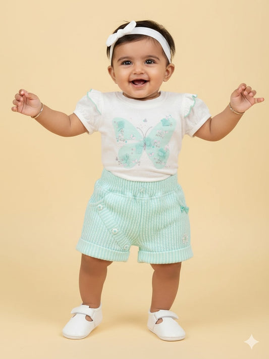 Baby's Day Girls Top and Shorts