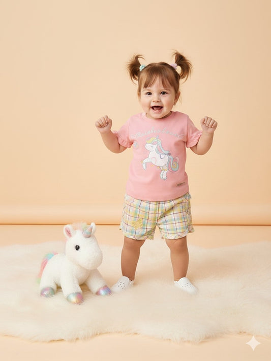 Baby's Day Girls Cotton Top with Shorts