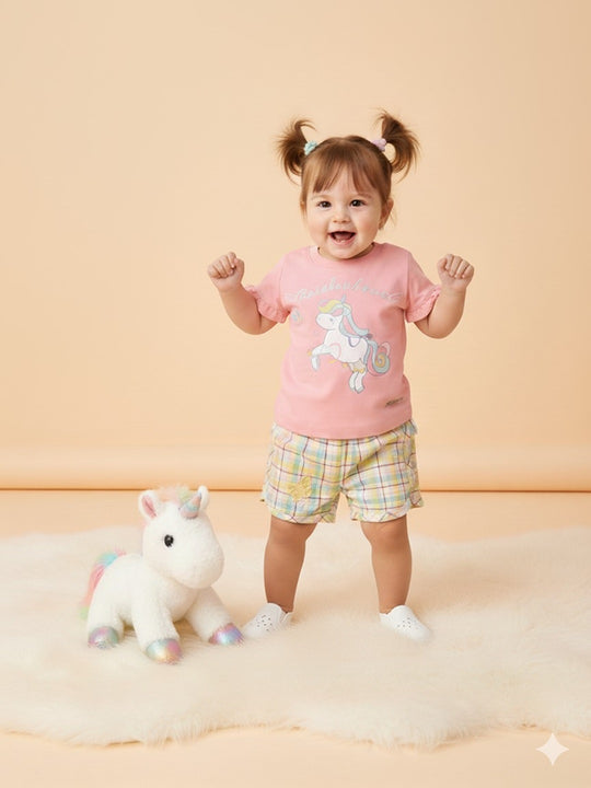 Baby's Day Girls Cotton Top with Shorts