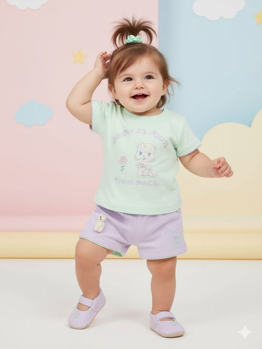 Baby's Day Cotton Top & Shorts Hot Pant