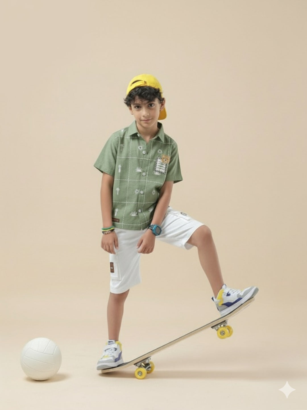 Big Fun Kids Printed Shirt and T-shirts with Shorts