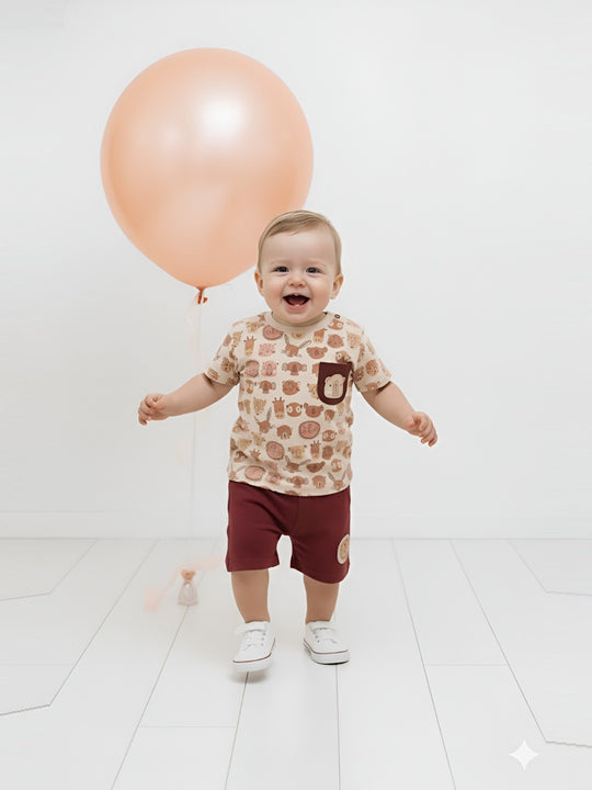 Pompidou Baby Boys Casual Shirt with Shorts