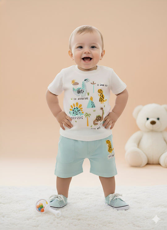 Pompidou Baby Boys Casual Shirt with Shorts