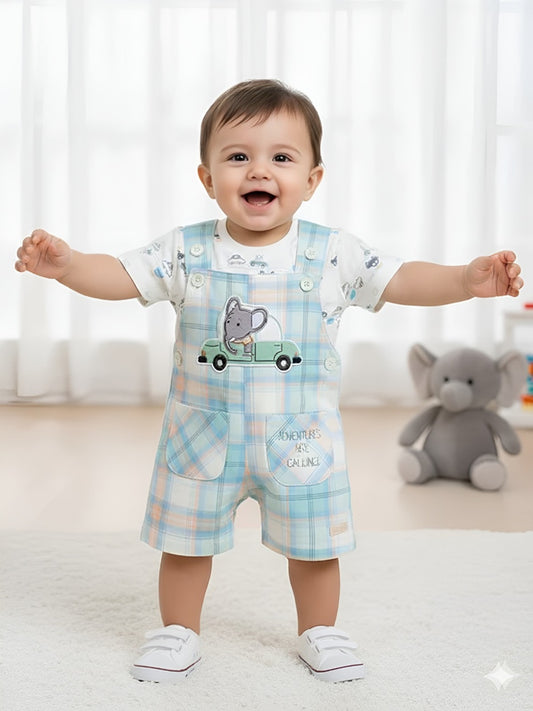 Pompidou Printed Full Sleeves Rompers For Baby Boys