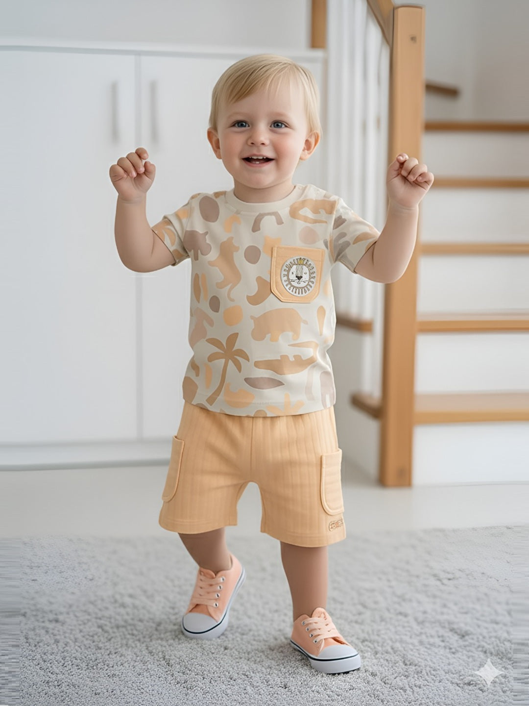 Baby Boys Casual Shirt with Shorts