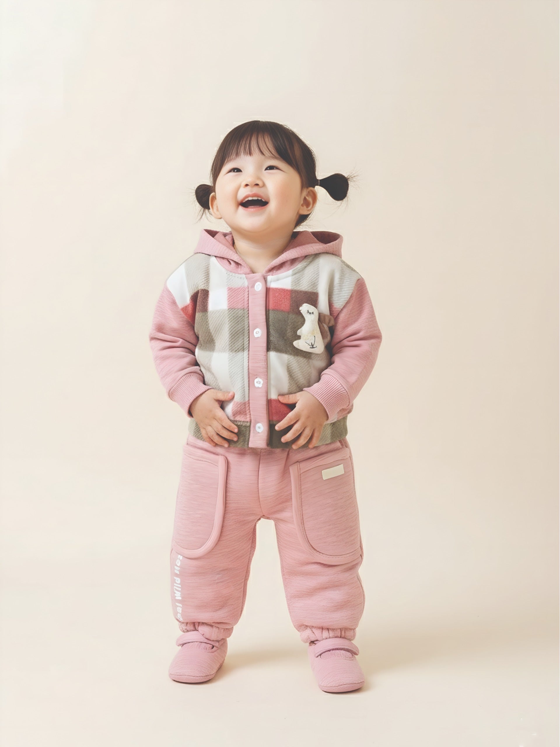 Girl Hooded Winter Jacket & Jogger Pant Set