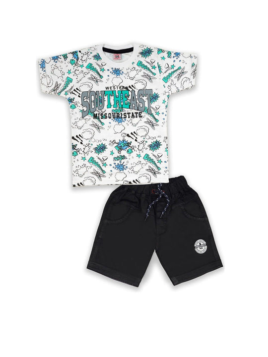 Choo choo baby boy T-shirt and shorts