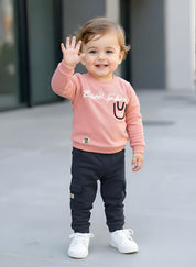 Toddler Boys’ 2-Piece Outfit Set – Long Sleeve Sweatshirt and Cargo Pants Set