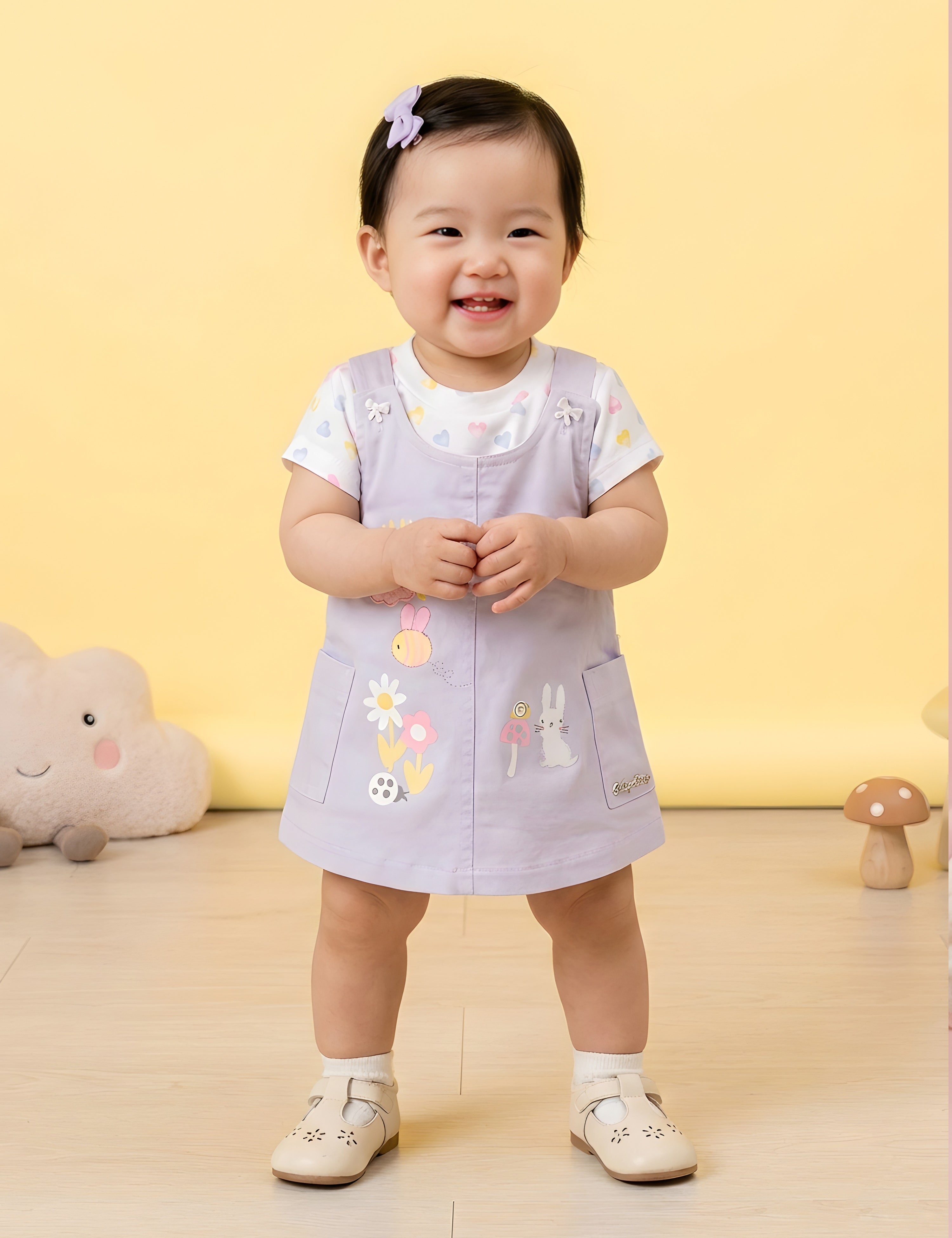 Baby Girls Cute Dungaree Dress