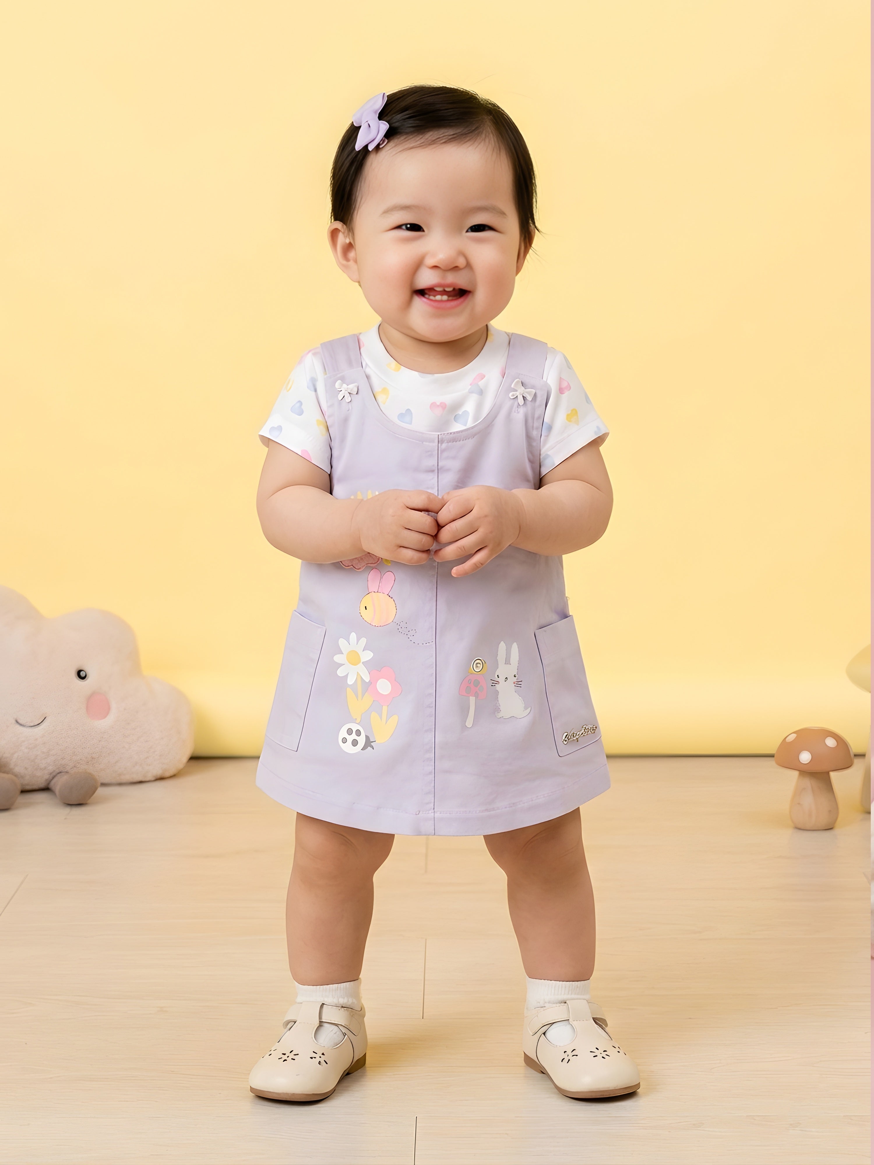 Baby Girls Cute Dungaree Dress