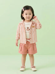 Kids' Top with Shirt & Short Clothing Set