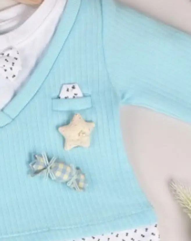 Romper For Baby Girls Applique Cotton Blend