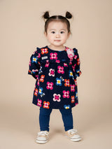 Baby Girls Casual Floral Printed Full Top & Pant