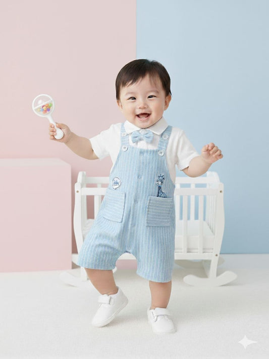 Pompidou Dungaree For Baby Boys Casual Printed