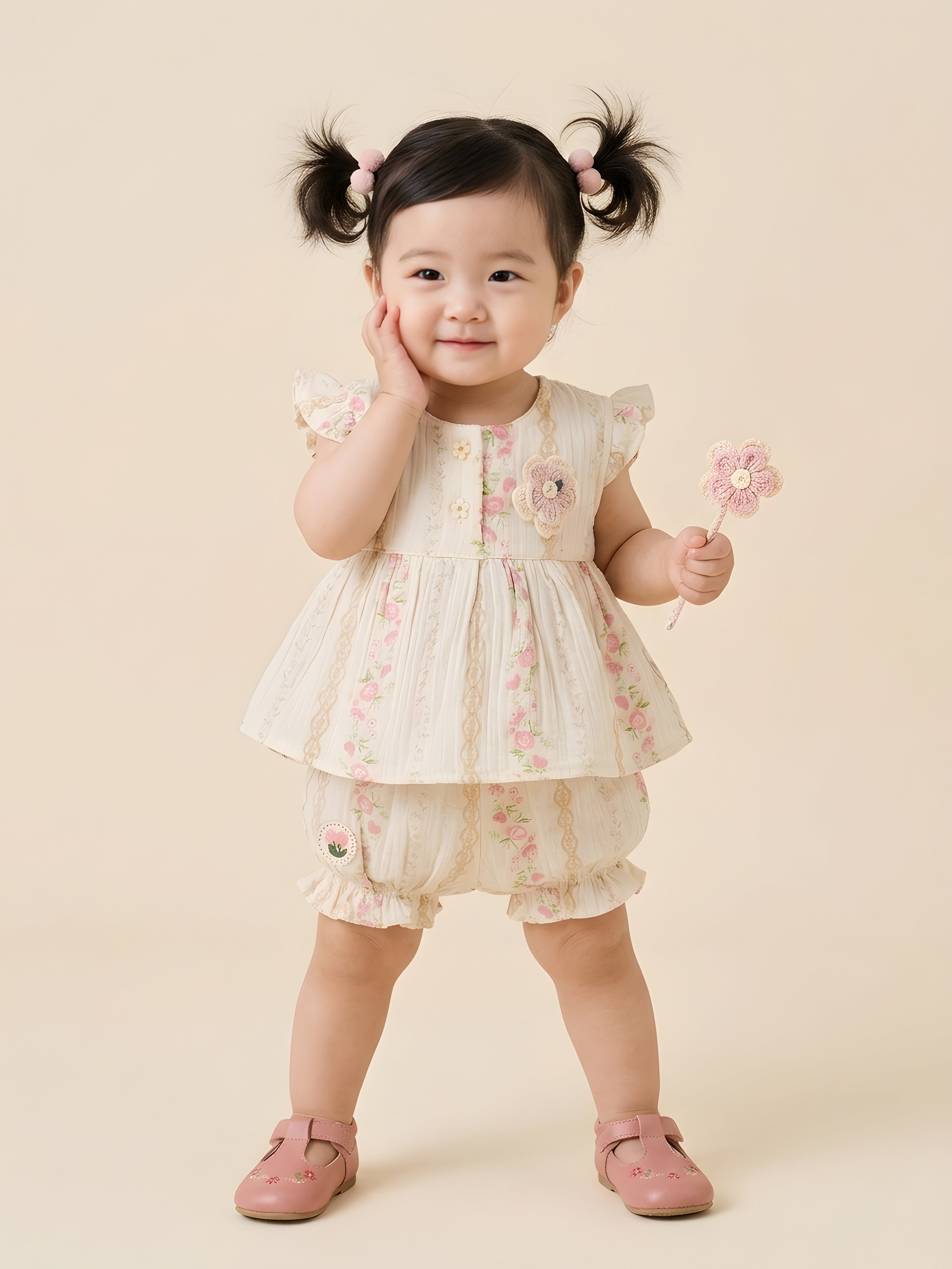 Baby Girls Top & Bloomers  Clothing Set