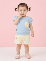 Baby Girls Printed T-Shirt & Shorts Clothing Set
