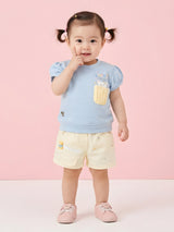 Baby Girls Printed T-Shirt & Shorts Clothing Set