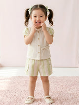 Girls Floral Embroidered Summer Co-ord Set