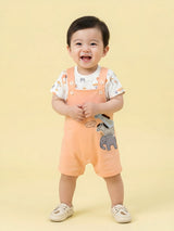 Dungaree For Baby Boys Casual Printed
