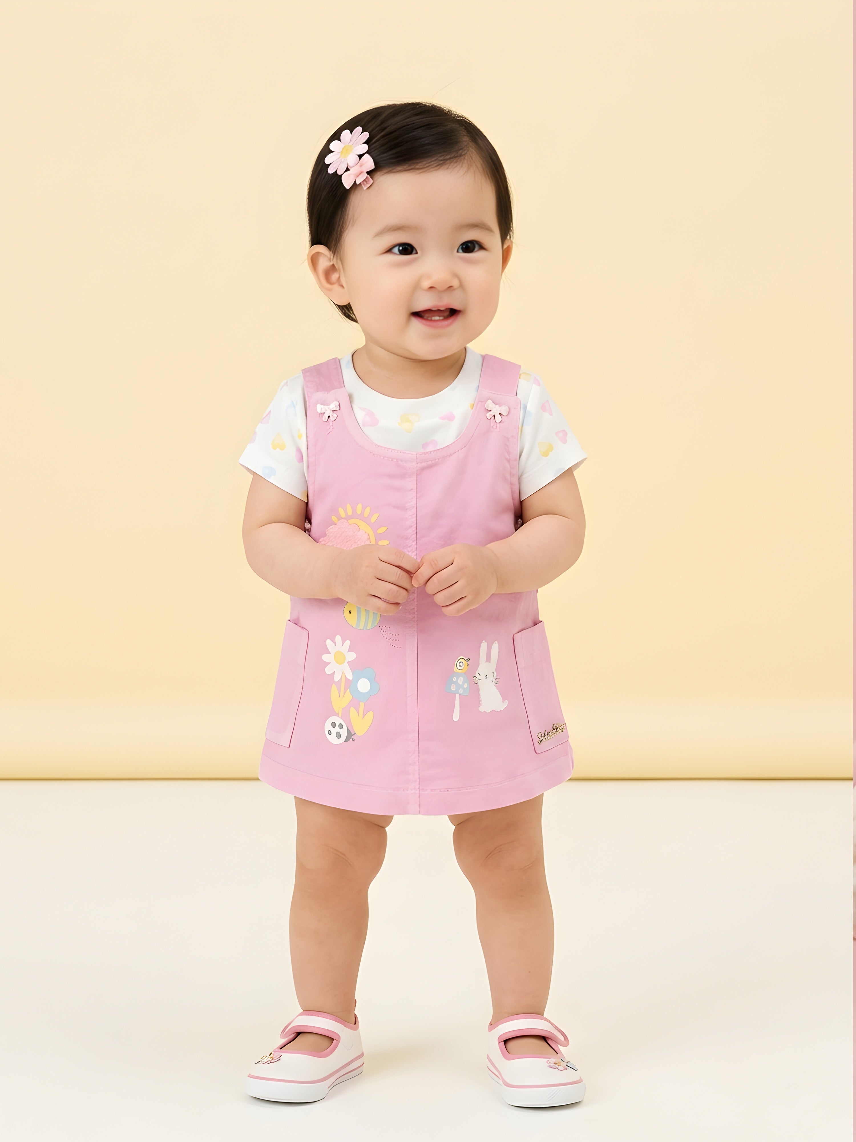 Baby Girls Cute Dungaree Dress