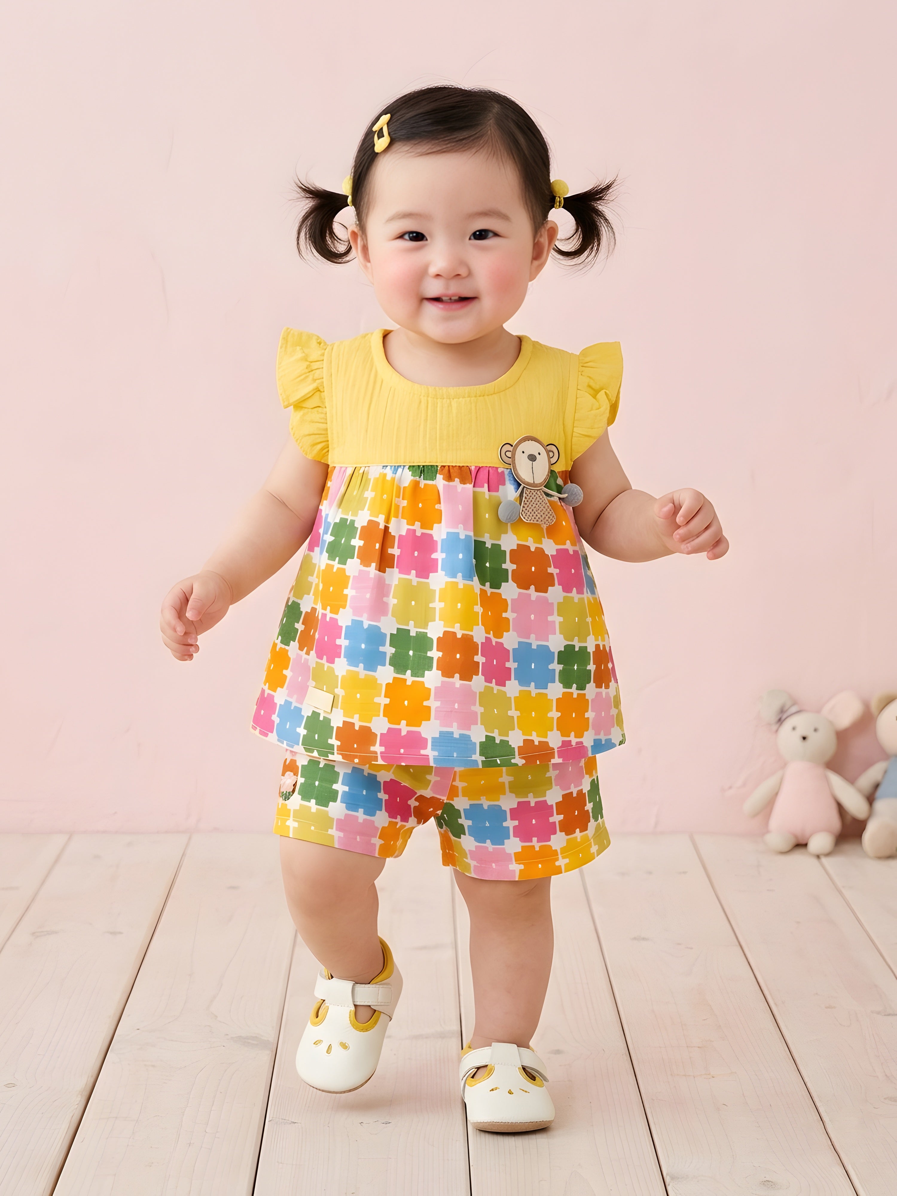Baby Girls Top & Shorts Outfit Set